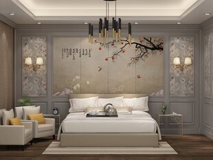 现代简约风豪华卧室空间