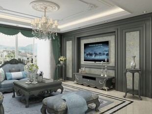 现代简约风豪华客厅展示