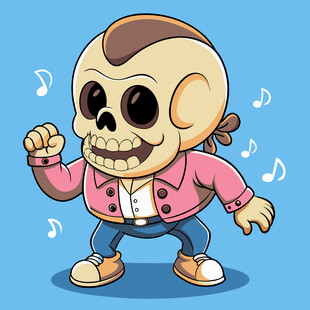 骷髅潮男热舞