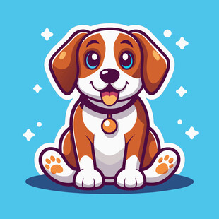 可爱小狗卡通形象