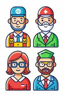 多样职业人物形象展示