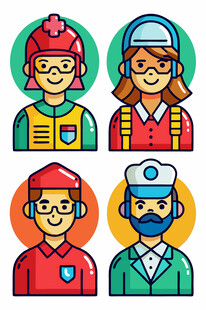 多样职业人物插画形象