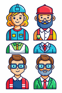 多样职业人物插画形象