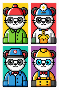 可爱卡通动物角色形象