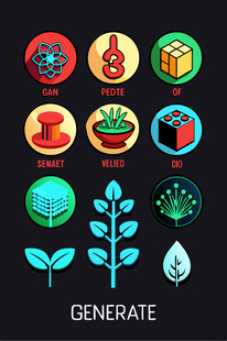 多彩生态与生活图标集