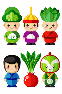 蔬菜拟人卡通形象集合