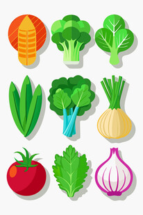 多彩新鲜蔬菜集合