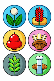 农业科技相关图标集合