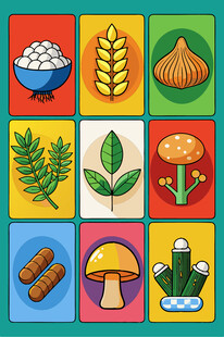多彩农产品图标集合