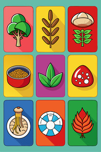 多彩农业图标集合