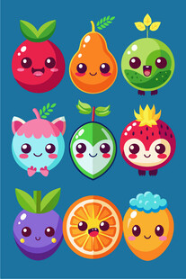 可爱卡通水果表情集合