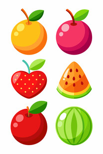 多彩新鲜水果集合