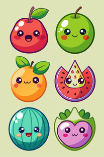 可爱卡通水果形象集合
