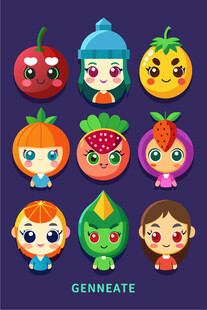 可爱卡通水果拟人形象