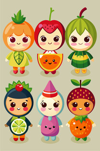 可爱水果拟人卡通形象