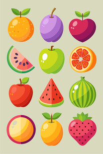 多彩新鲜水果集合