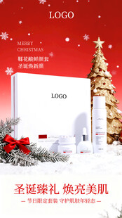 化妆品圣诞节海报