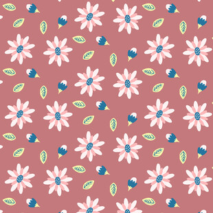 粉色花卉图案背景纹理