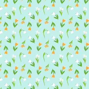 清新花卉图案背景