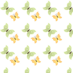 黄绿蝴蝶图案背景