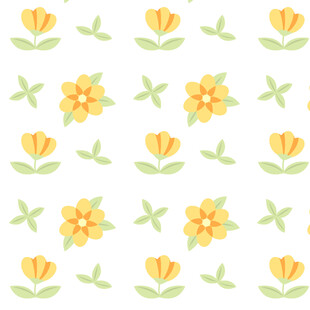 黄色小花简约图案背景