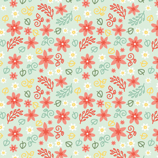 多彩花卉图案背景