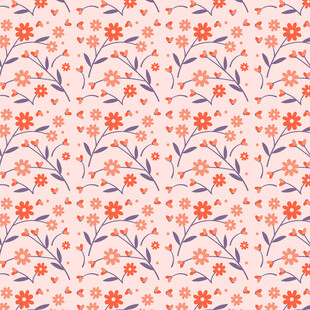 粉色花卉图案背景纹理