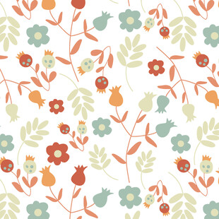 清新花卉图案背景
