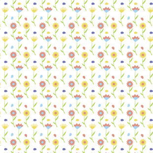 多彩小花无缝图案背景