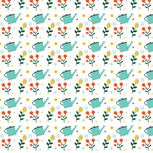 清新植物图案背景纹理