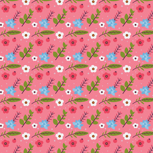 粉色花卉图案无缝背景