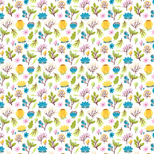 清新花卉水果图案背景