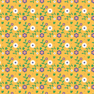 黄色底小碎花图案背景