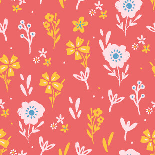 粉色花卉图案背景纹理