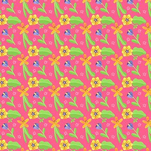 多彩花卉几何图案背景