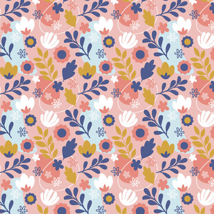 多彩花卉图案背景