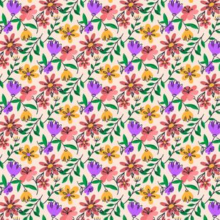 多彩花卉图案背景