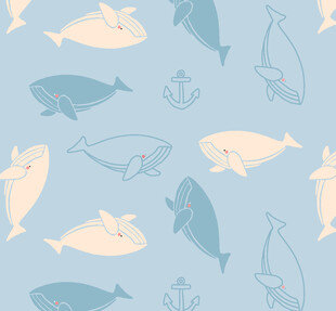 海洋动物图案背景