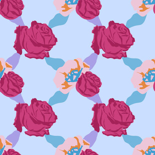 粉色玫瑰花卉图案背景