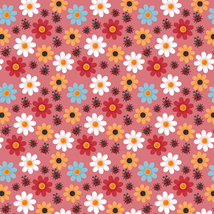 多彩小花图案背景