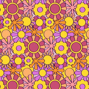 多彩花卉图案背景