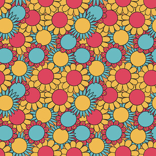 多彩圆形图案背景纹理