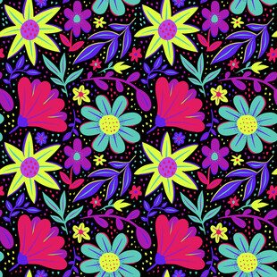 多彩花卉图案背景