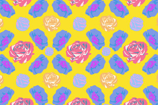 多彩几何花卉图案背景