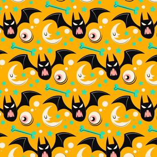 万圣节主题卡通图案背景