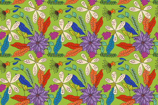 多彩花卉图案背景