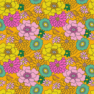 多彩花卉图案背景