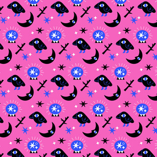 粉色海盗主题图案背景