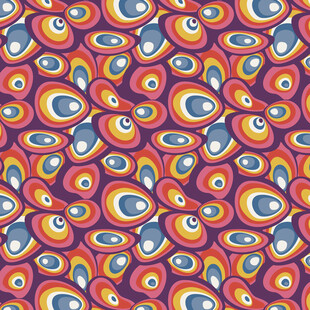 多彩抽象眼睛图案背景