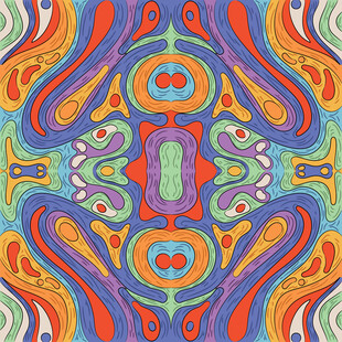 多彩抽象几何花纹图案